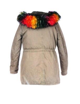 Kabát s kožíškem velikost M Jeans Pascale - 2
